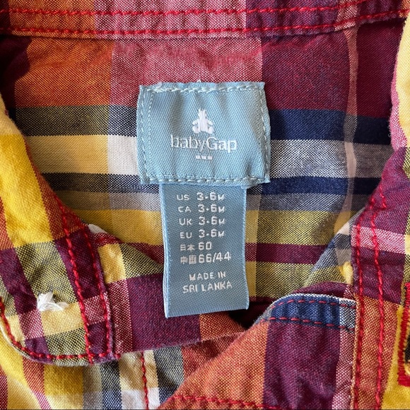 Baby Gap Plaid Long-sleeve Romper - Picture 4 of 10